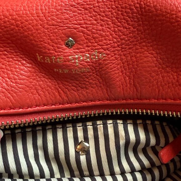 Kate Spade Red Pebble Leather Purse - Picture 2 of 4